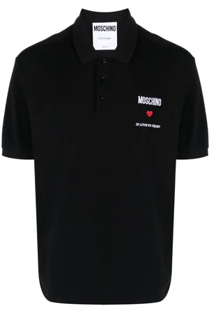 Moschino Playera tipo polo con logo bordado
