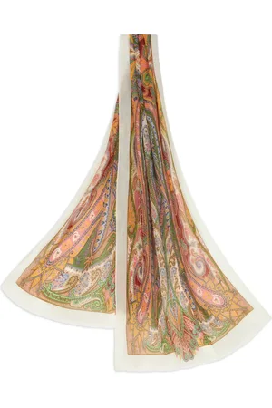 Etro Mascada de seda con estampado de cachemira