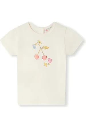 BONPOINT Playera con frutas estampadas