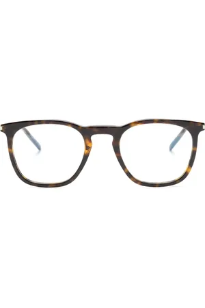 Saint Laurent Lentes con armazón cuadrada estilo carey