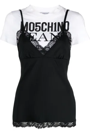 Moschino Playera a capas con logo estampado