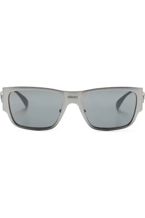 VERSACE Lentes con armazón rectangular y placa Medusa