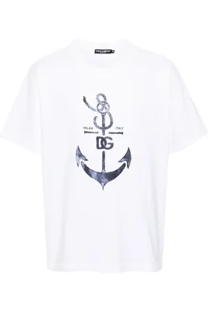 Dolce & Gabbana Playera con anclas estampadas