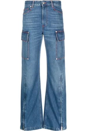 Stella McCartney Jeans anchos con cierre en los tobillos