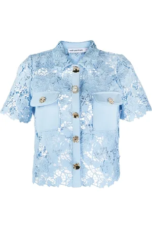 Self-Portrait Camisa sin forro con detalle de cordones