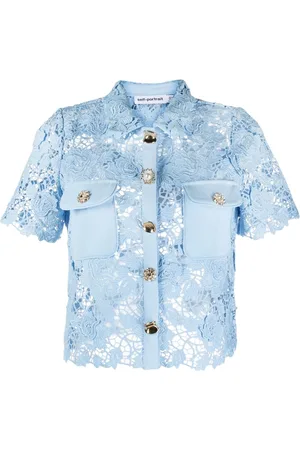 Self-Portrait Camisa sin forro con detalle de cordones