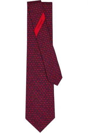 Salvatore Ferragamo Corbata de seda con logo estampado