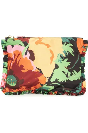 La DoubleJ Bolsa de mano con cierre y estampado floral