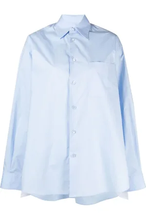 Maison Margiela Camisa con panel estampado de rayas diplomática