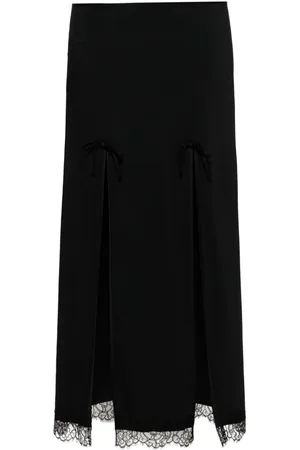 Moschino Falda midi con detalle de encaje