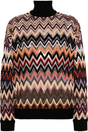 Missoni Suéter entretejido en zigzag con cuello de tortuga
