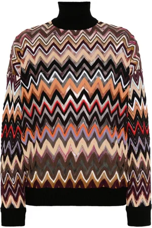 Missoni Suéter entretejido en zigzag con cuello de tortuga