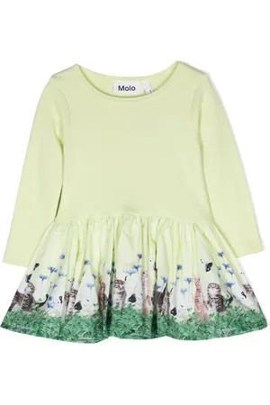 Molo Vestido Candi acampanado con estampado gráfico