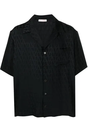 VALENTINO GARAVANI Camisa de seda con VLogo en jacquard