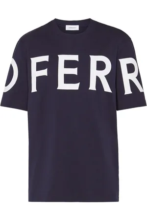 Salvatore Ferragamo Playera con logo estampado