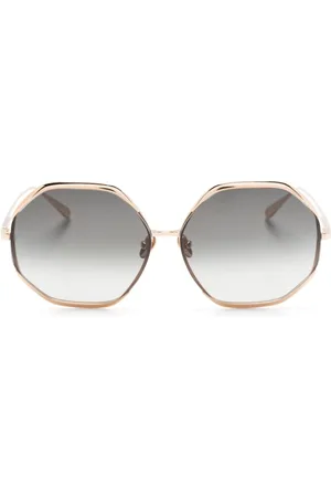 Linda Farrow Lentes de sol Camila con armazón geométrica