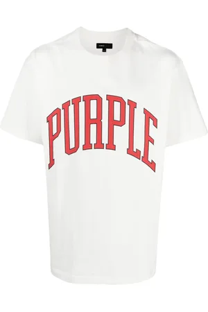Purple Brand Playera Collegiate con logo afelpado
