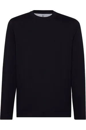 Brunello Cucinelli Playera con cuello de canalé