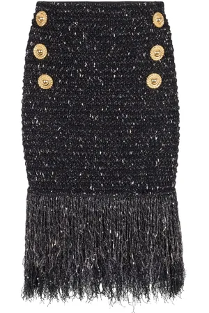 Balmain Falda con seis botones