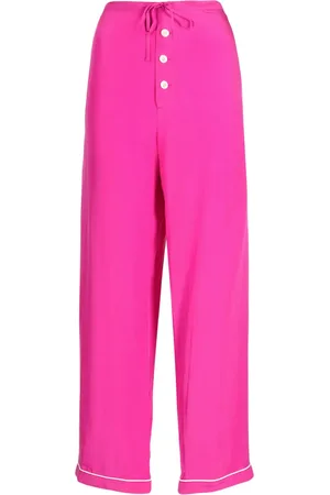 BODE Pantalones de pijama de seda Shadow Jasmine