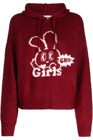 Chocoolate Hoodie tejida en intarsia con cordones