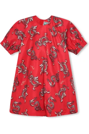Kenzo Vestido manga corta con estampado gráfico