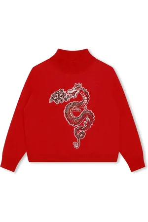Kenzo Suéter tejido con cuello de tortuga y logo en intarsia