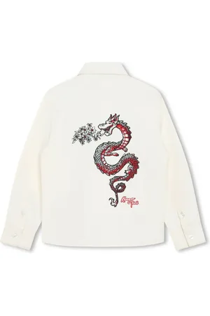 Kenzo Camisa con dragón bordado