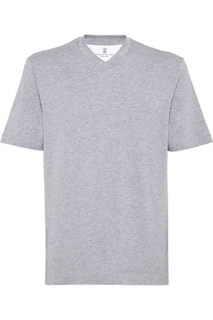 Brunello Cucinelli Playera manga corta con cuello en V