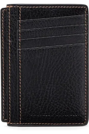 Brunello Cucinelli Tarjetero con logo en relieve