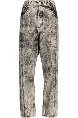 Namacheko Jeans rectos con efecto blanqueado