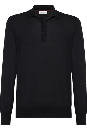Brunello Cucinelli Playera tipo polo de seda