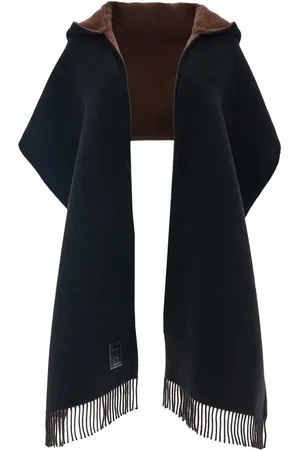 Salvatore Ferragamo Mascada con capucha y flecos