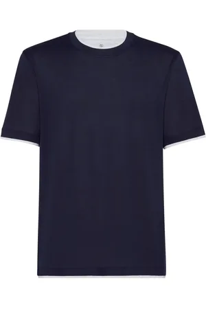 Brunello Cucinelli Playera con diseño a capas