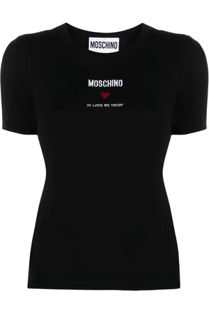 Moschino Top tejido con logo bordado