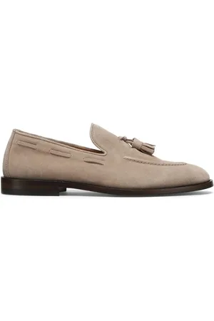 Brunello Cucinelli Mocasines de gamuza con detalle de borlas