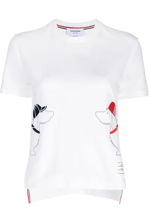 Thom Browne Playera con perro bordado