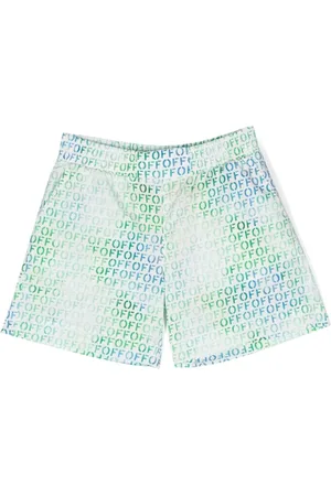 OFF-WHITE Shorts de playa con logo estampado