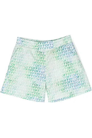 OFF-WHITE Shorts de playa con logo estampado