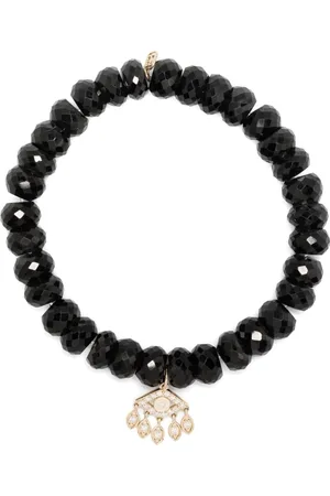 Sydney Evan Pulsera Tear Drops Evil Eye en oro de 14kt con gemas