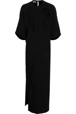 Stella McCartney Vestido largo con bordado inglés