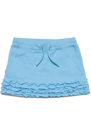 Dsquared2 Falda con volantes y logo estampado