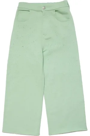 Maison Margiela Pantalones rectos con efecto envejecido