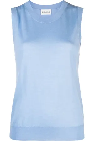 P.A.R.O.S.H. Top de tejido fino con cuello redondo