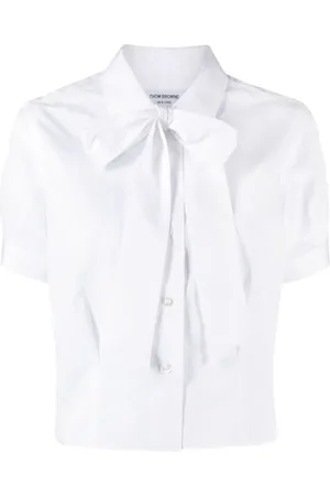 Thom Browne Camisa de popelina manga corta