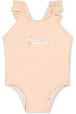 Chloé Traje de baño con logo bordado