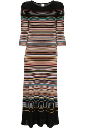 Paul Smith Vestido midi tejido Signature Stripe