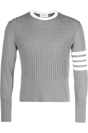 Thom Browne Sudadera en tejido de ochos con motivo 4-Bar