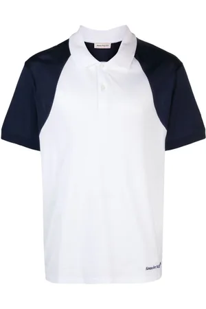 Alexander McQueen Playera tipo polo con logo bordado
