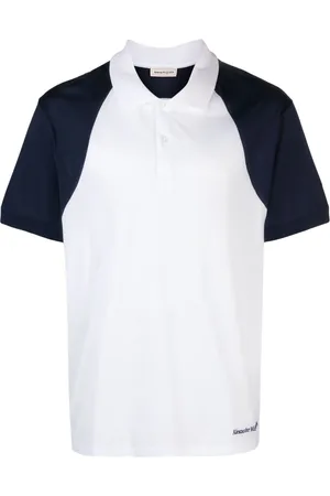 Alexander McQueen Playera tipo polo con logo bordado